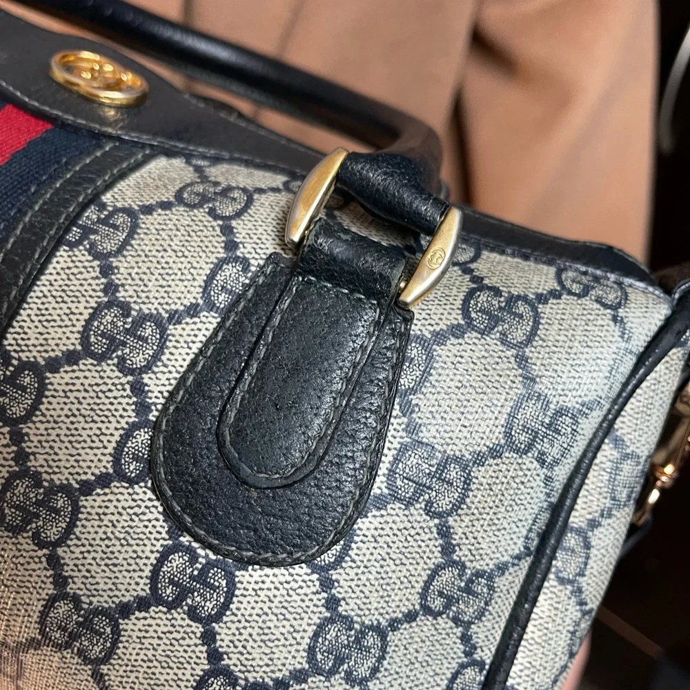 Authentic Gucci vintage web sherry line satchel bag (WN31) 002.39.0269 - Picture 13 of 16